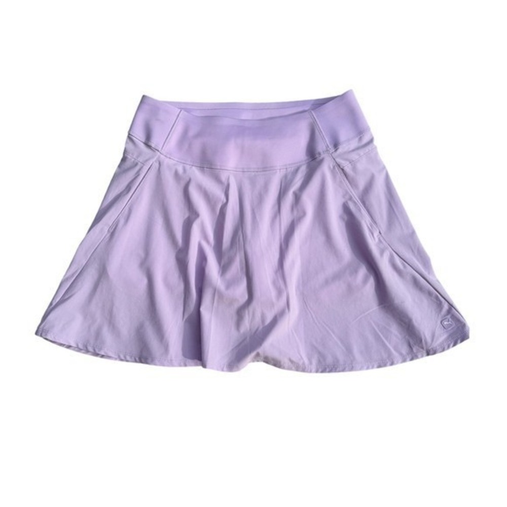 Puma A-line Lavender Skort Wide Waistband Lycra Tennis Prep Activewear Golf M